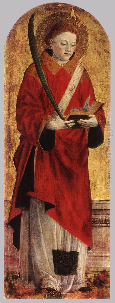 St Stephen the Martyr painting - Vincenzo Foppa St Stephen the Martyr art painting